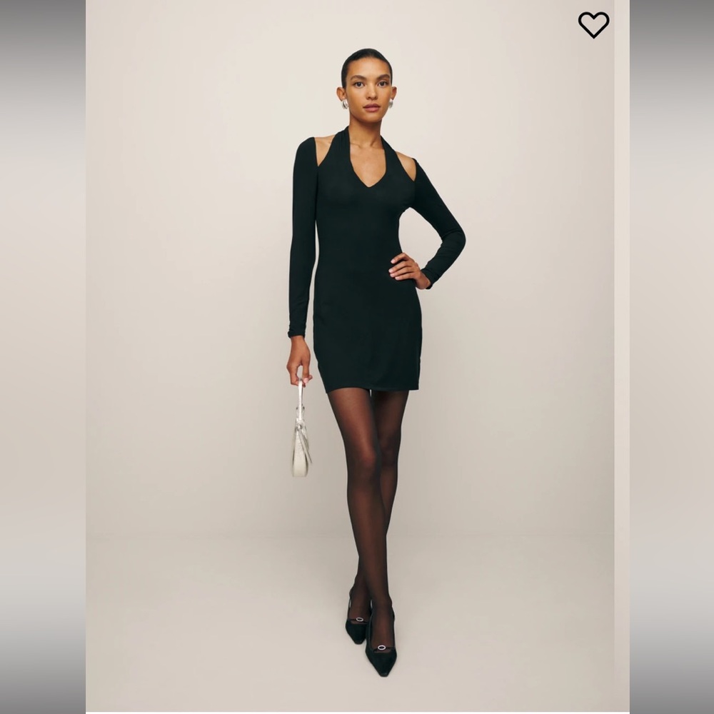 NWT Reformation Black Midi dress - Picture 7 of 8
